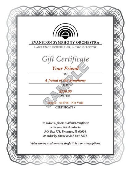 Gift Certificate Sample